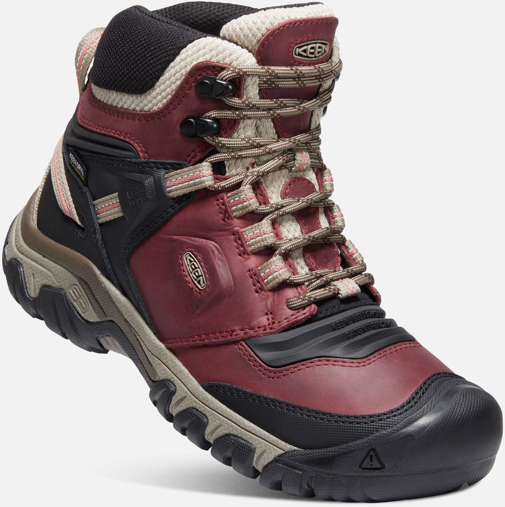 Keen RIDGE FLEX MID WP WOMEN rhubarb/black Velikost: 37 dámské boty