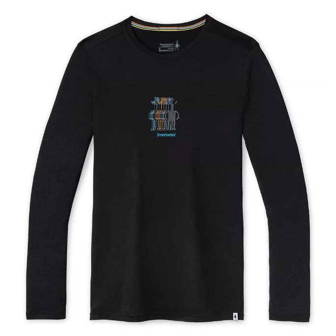 Smartwool M Merino Sport 150 SMW Logo Long Sleeve Graphic Tee black Velikost: M