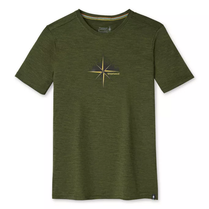 Smartwool M Merino Sport 150 Mountain Journey Graphic Tee moss green heather Velikost: XXL pánské triko