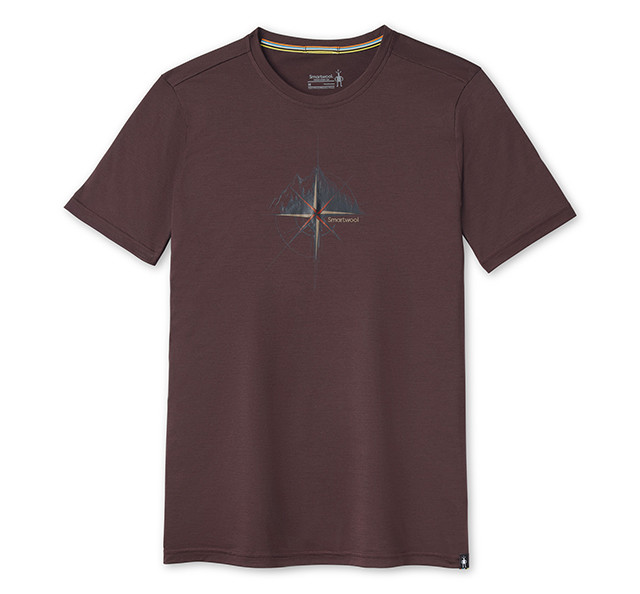 Smartwool M Merino Sport 150 Mountain Journey Graphic Tee woodsmoke Velikost: M