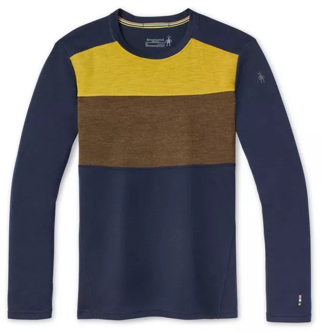 Smartwool M MERINO 250 BL COLORBLOCK CREW BOXED deep navy-military olive heather Velikost: XL
