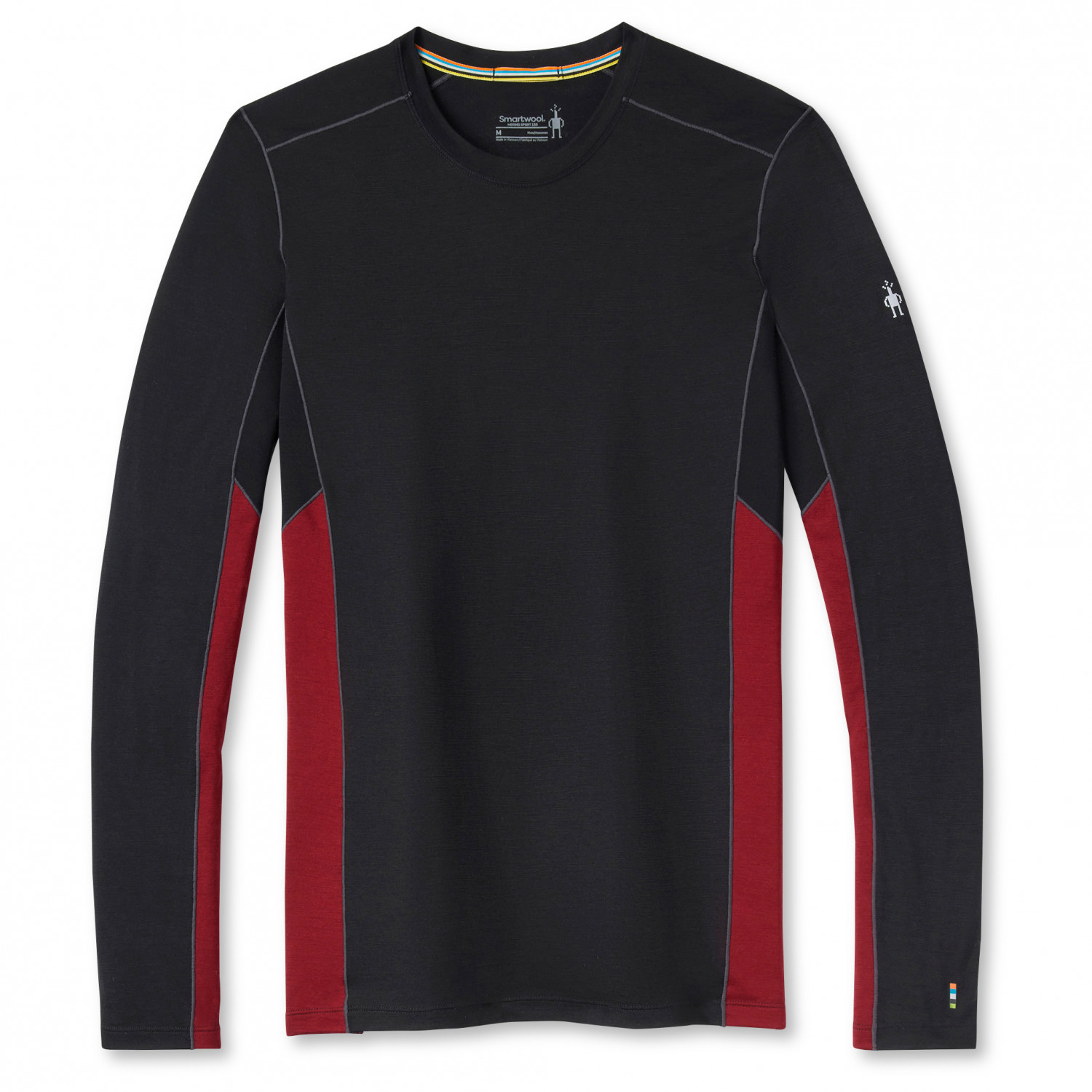 Smartwool M MERINO SPORT 150 LONG SLEEVE CREW tibetan red heather-black Velikost: L