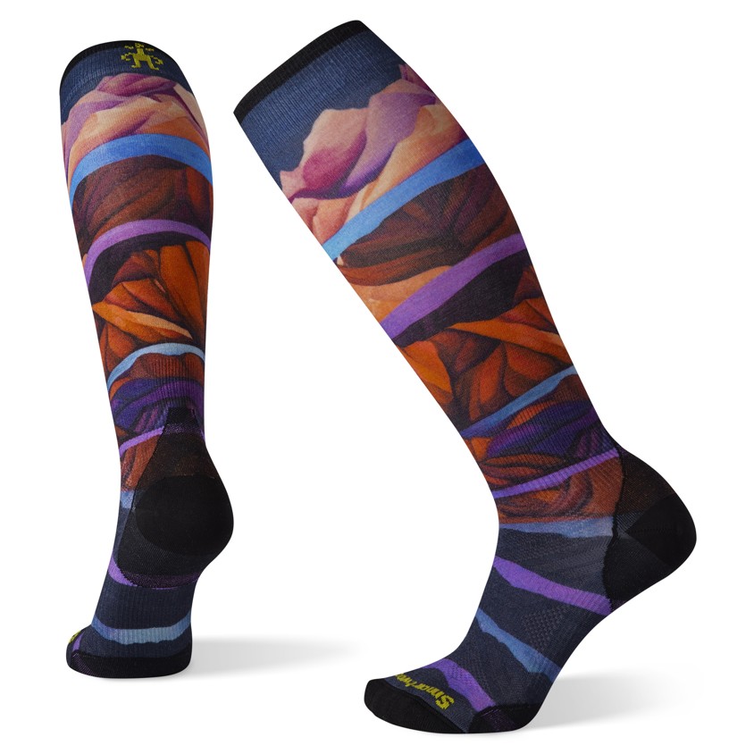 Smartwool W PERFORMANCE SKI ZERO CN MNTN PRNT OTC deep navy Velikost: L
