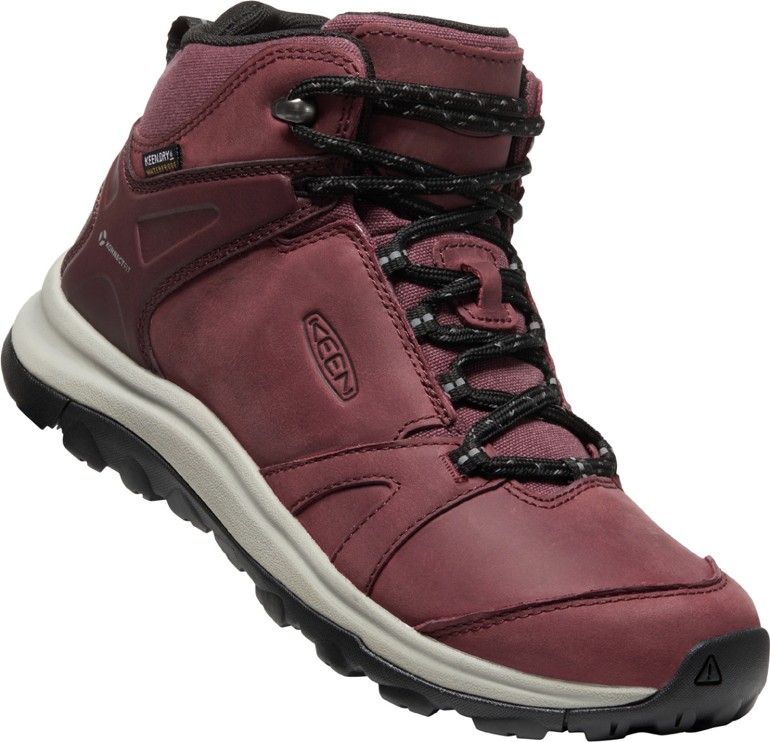 Keen TERRADORA II LEATHER MID WP W wine/black Velikost: 36