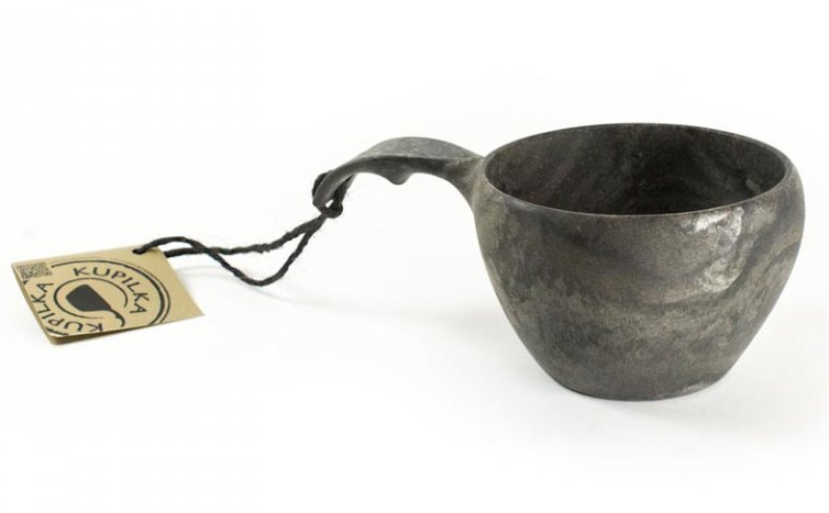 Kupilka KUKSA 370 ml Large + spork 205 SET - Kelo (BLACK) 6430014972248