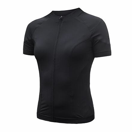 SENSOR COOLMAX RACE dámský dres celozip kr.rukáv true black Velikost: M