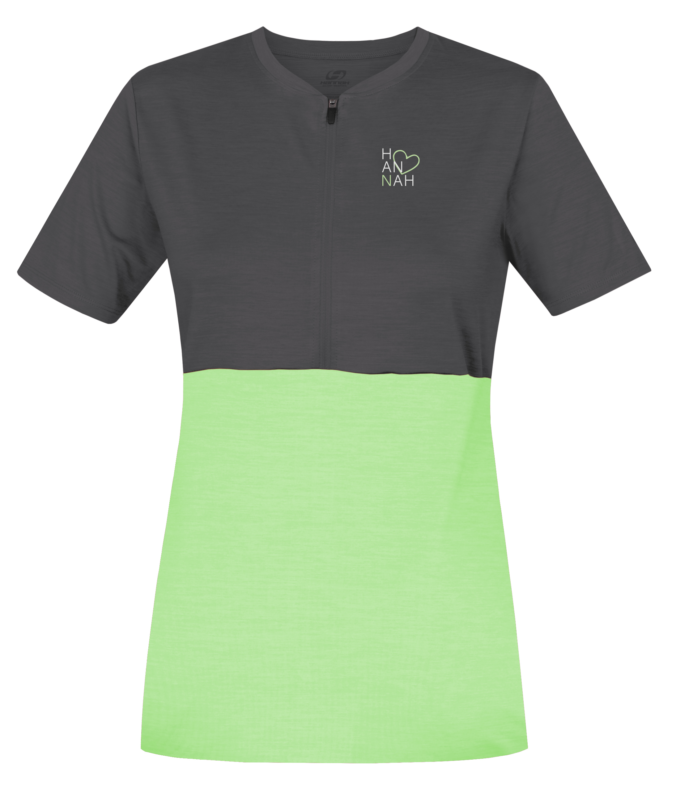 Hannah BERRY asphalt/paradise green mel Velikost: 38 dámské tričko s krátkým rukávem