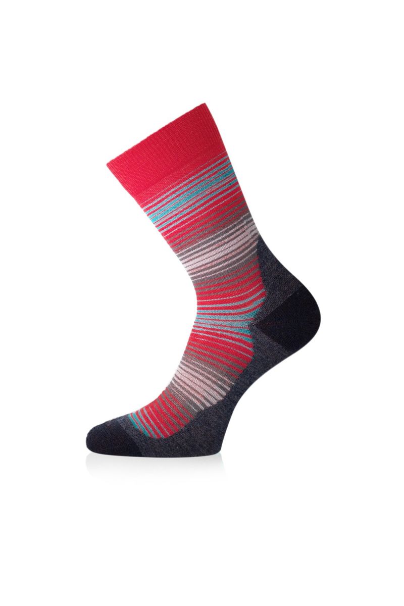 Lasting merino ponožky WLG červené Velikost: (34-37) S