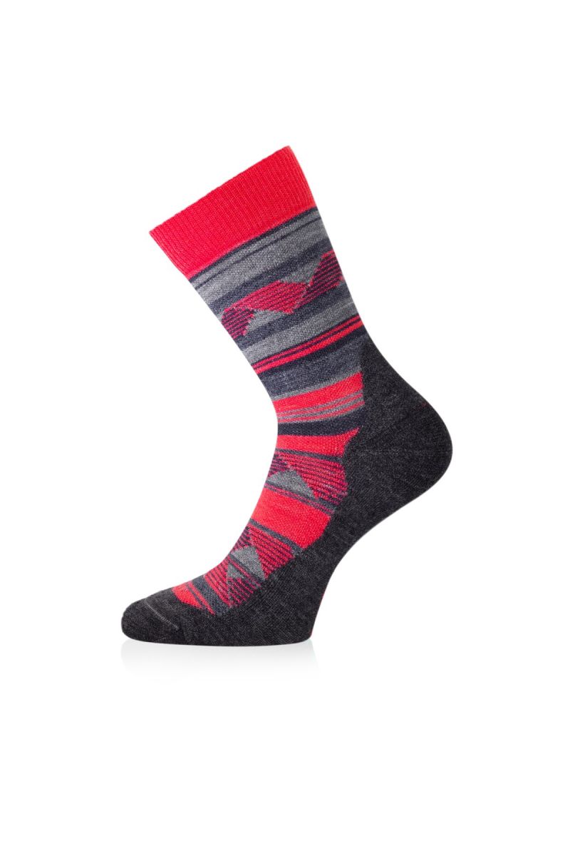 Lasting merino ponožky WLI červené Velikost: (34-37) S