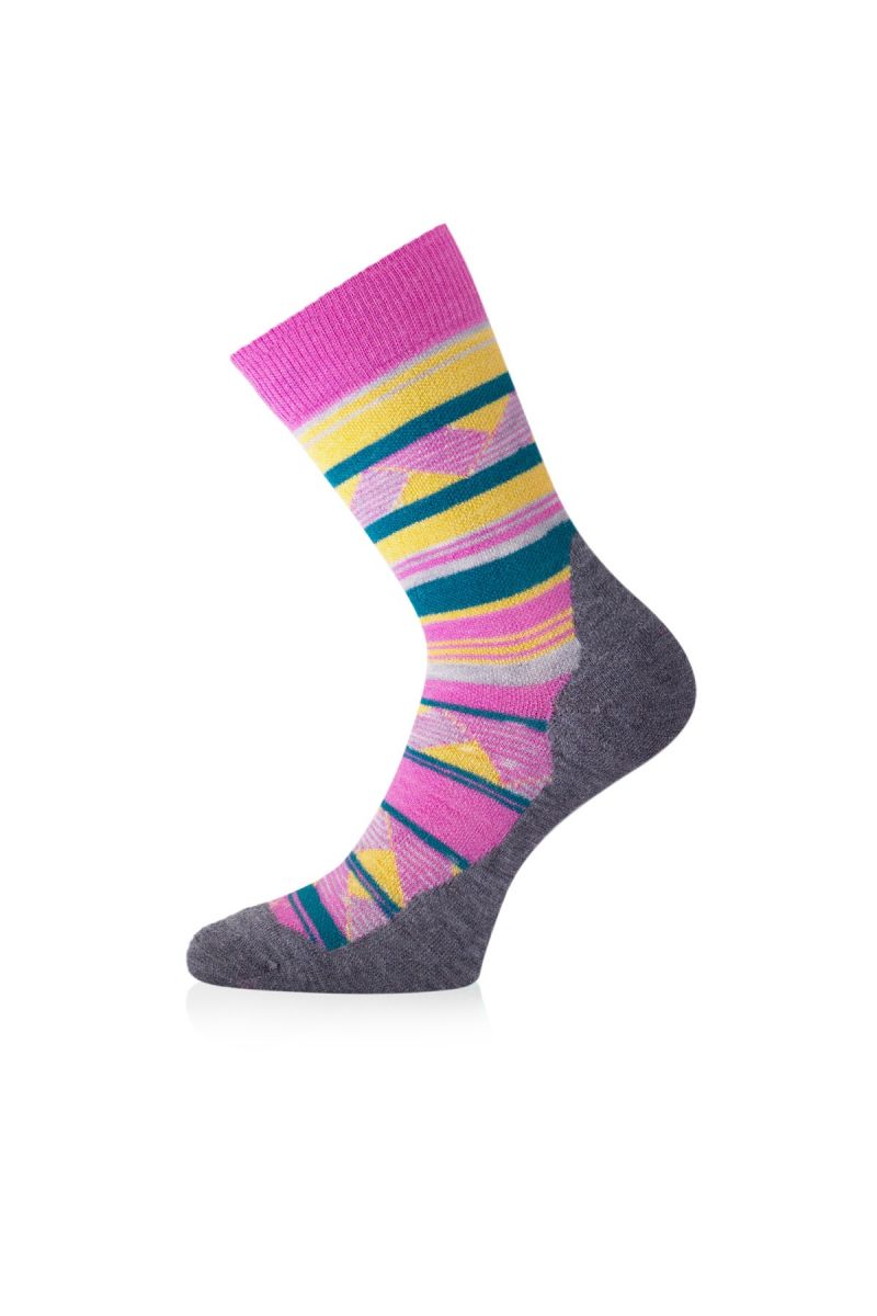 Lasting merino ponožky WLI růžové Velikost: (34-37) S