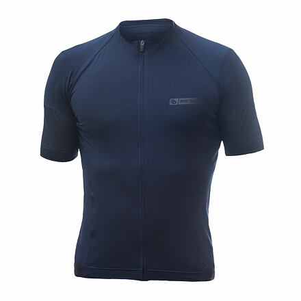 SENSOR COOLMAX RACE pánský dres kr.rukáv celozip deep blue Velikost: S