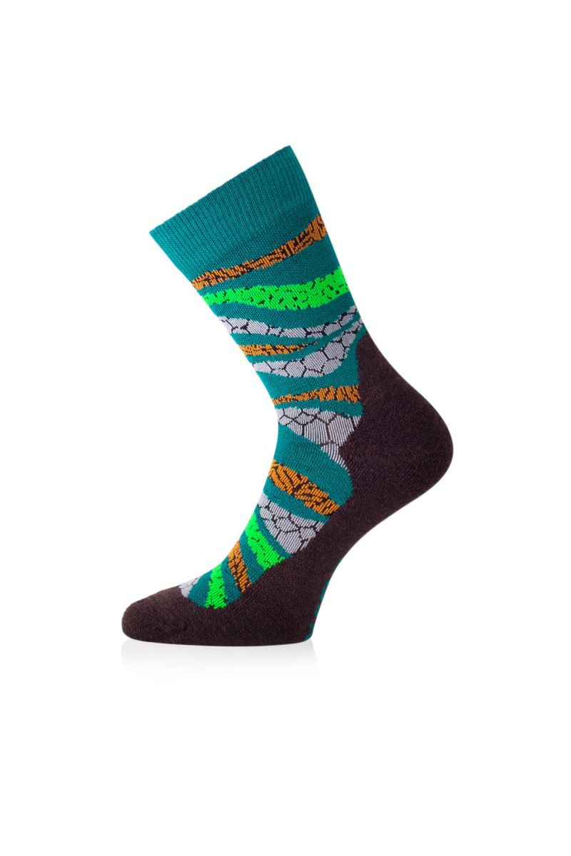 Lasting merino ponožky WLF zelené Velikost: (42-45) L