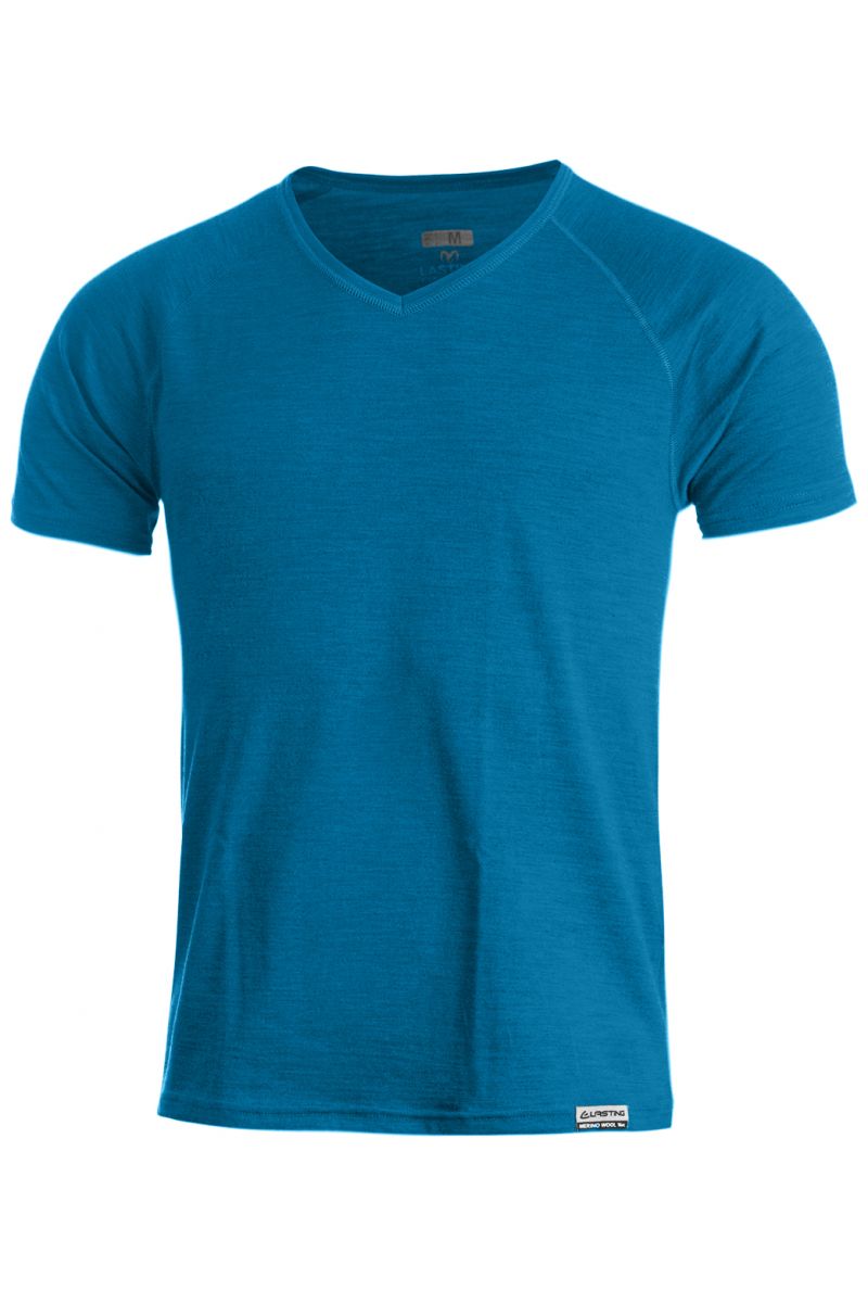 E-shop Lasting pánské merino triko do VIDO modré