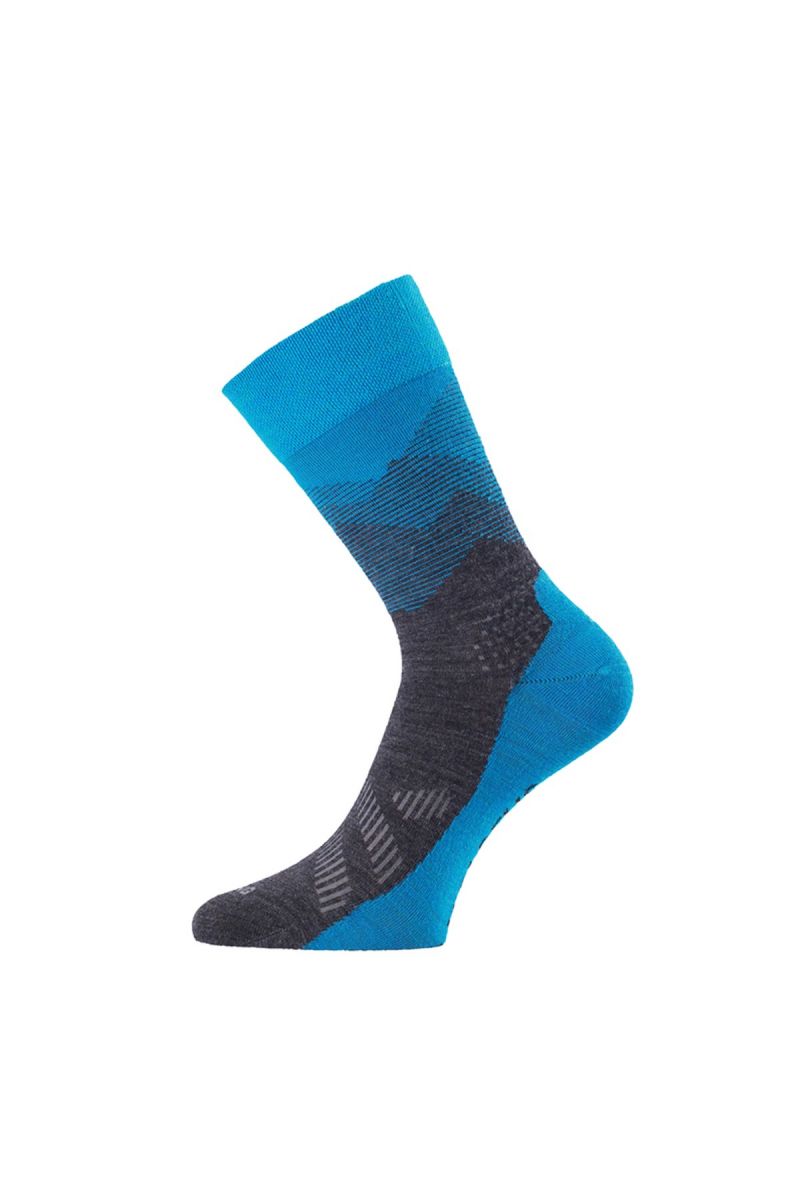 Lasting merino ponožky FWO modré Velikost: (46-49) XL