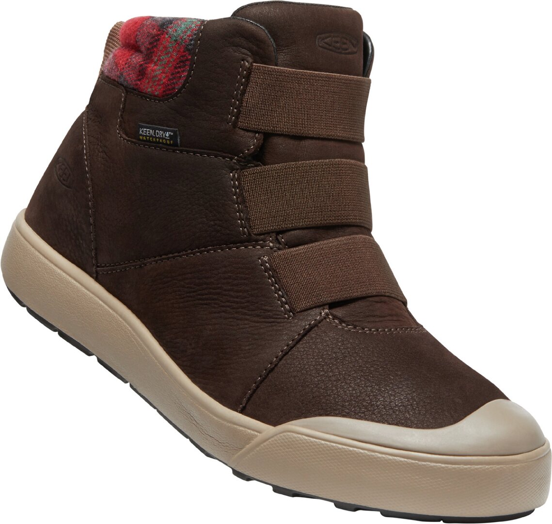 Keen ELLE WINTER MID WP WOMEN coffee bean/red plaid Velikost: 37