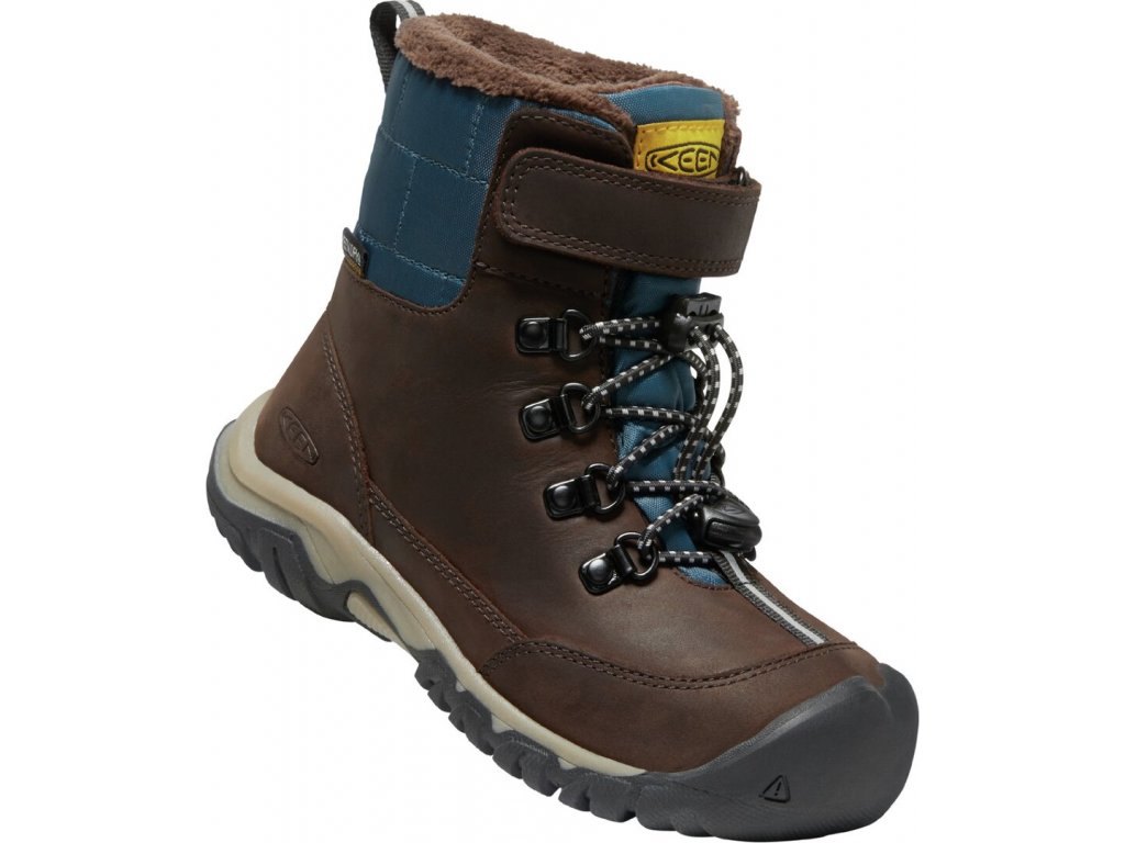 Keen GRETA BOOT WP CHILDREN coffee bean/blue wing teal Velikost: 25/26