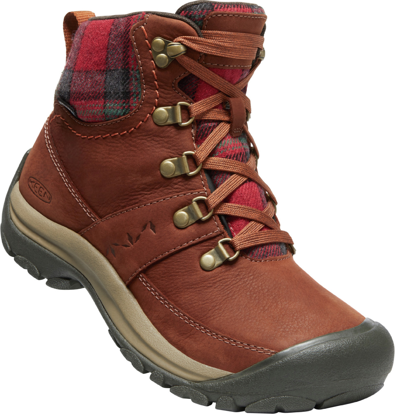 Keen KACI III WINTER MID WP WOMEN tortoise shell/red plaid Velikost: 38