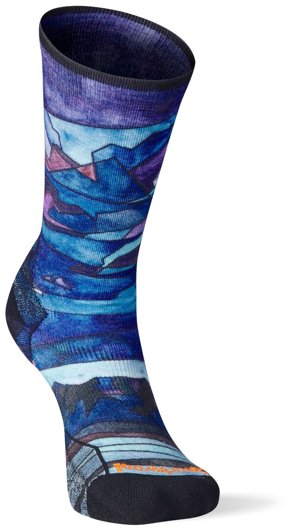 Smartwool W ATHLETE EDITION RUN PRINT CREW multi color Velikost: M