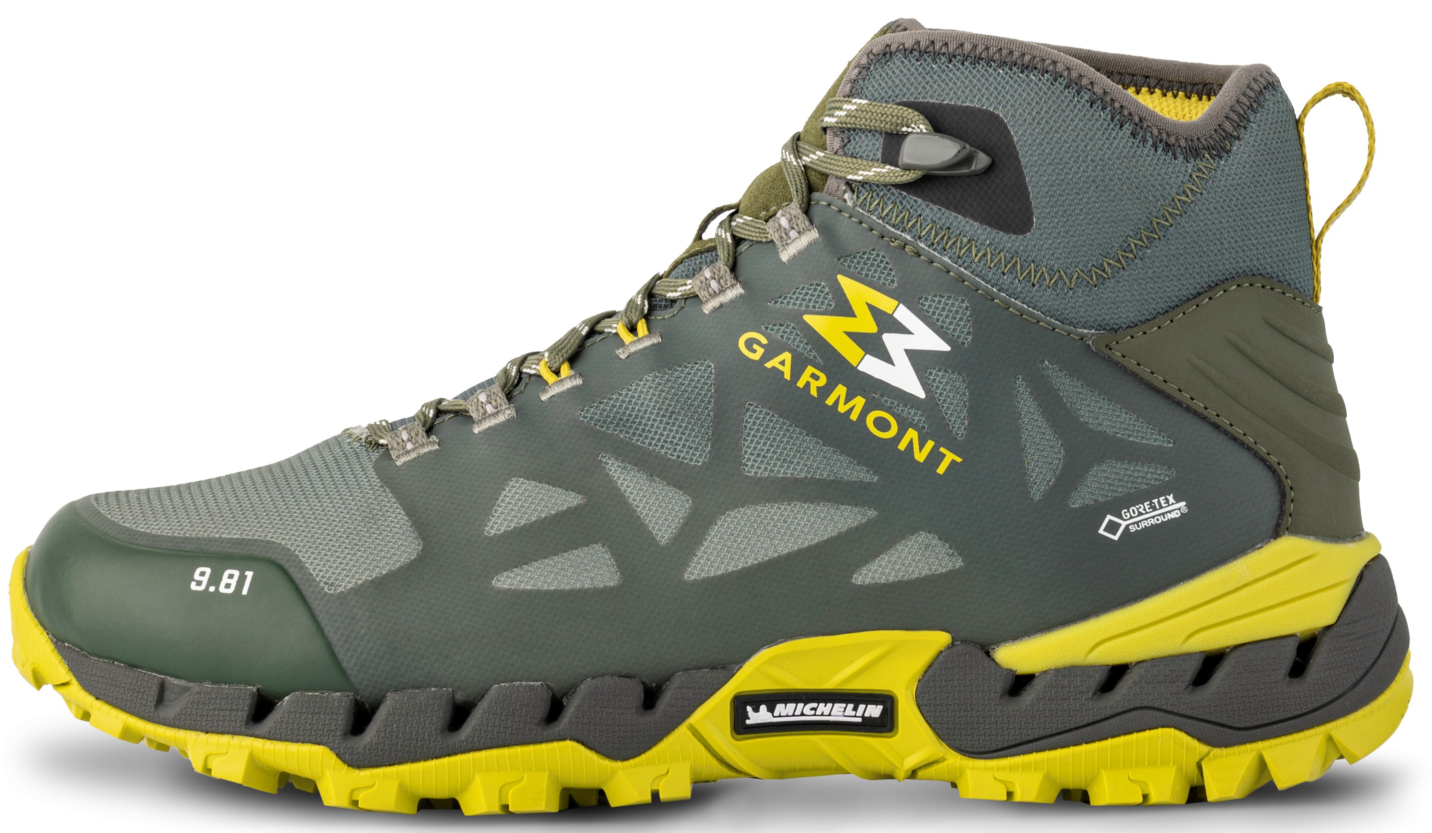 Garmont 9.81 N AIR G 2.0 MID M GTX olive green/apple green Velikost: 44,5 pánské boty