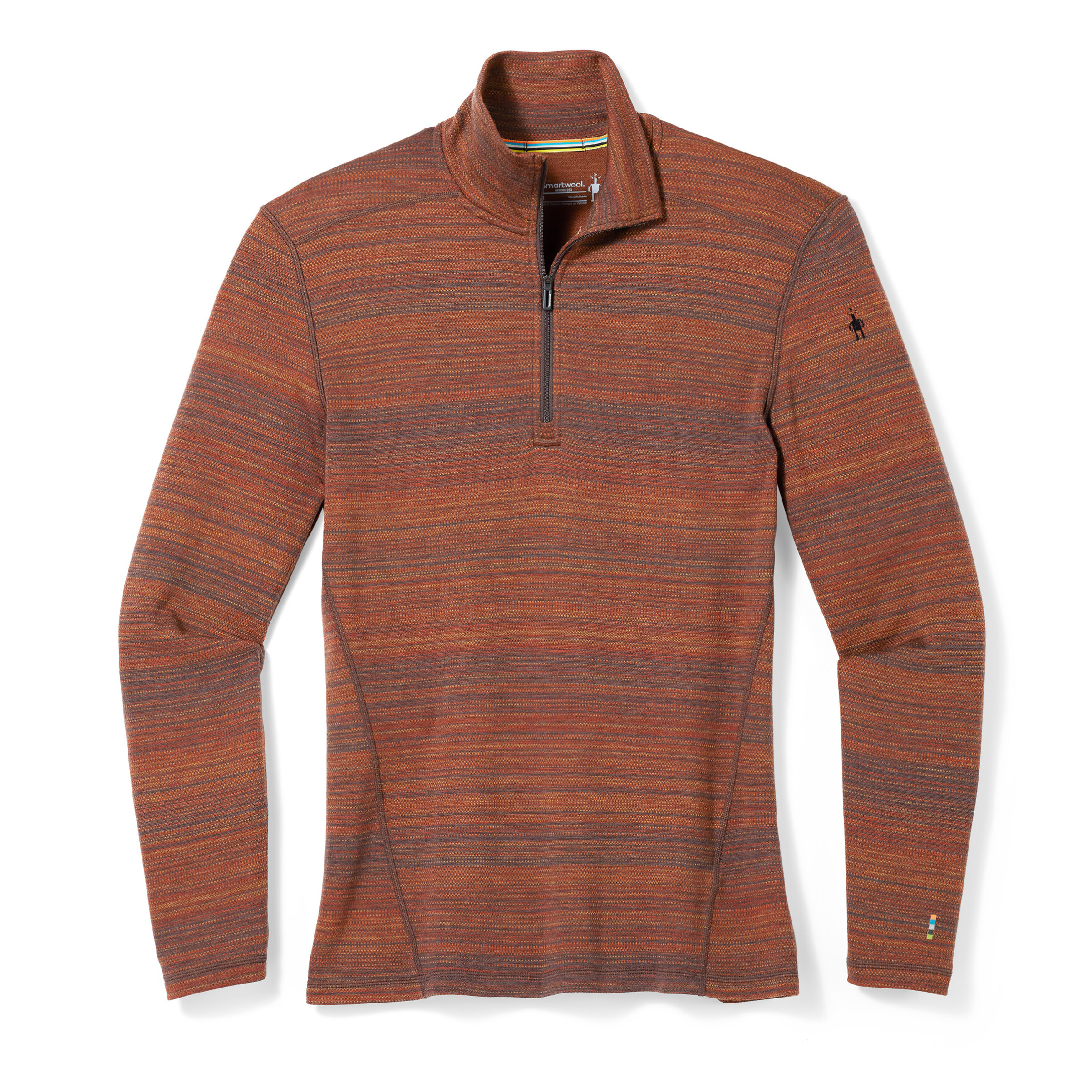 Smartwool M CLASSIC THERMAL MERINO BL PTTRN 1/4 ZB picante heather color shift Velikost: XL