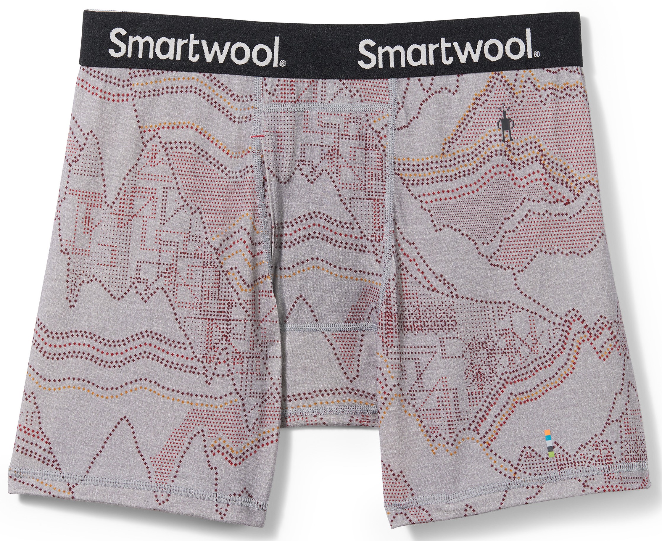 Smartwool MERINO PRINT BOXER BRIEF BOXED light gray digital summit prnt Velikost: S spodní prádlo