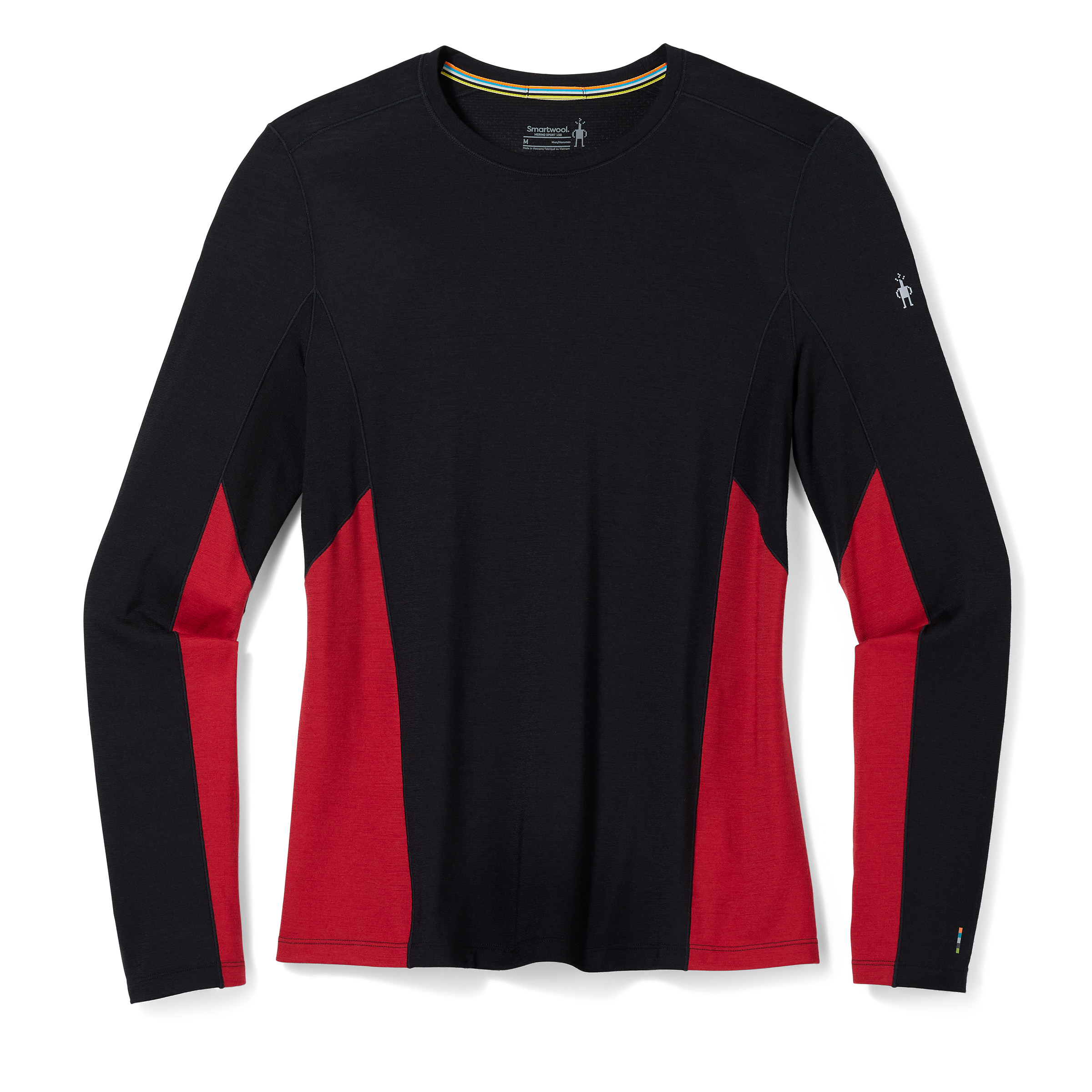 Smartwool MERINO SPORT LONG SLEEVE CREW black-rythmic red Velikost: M
