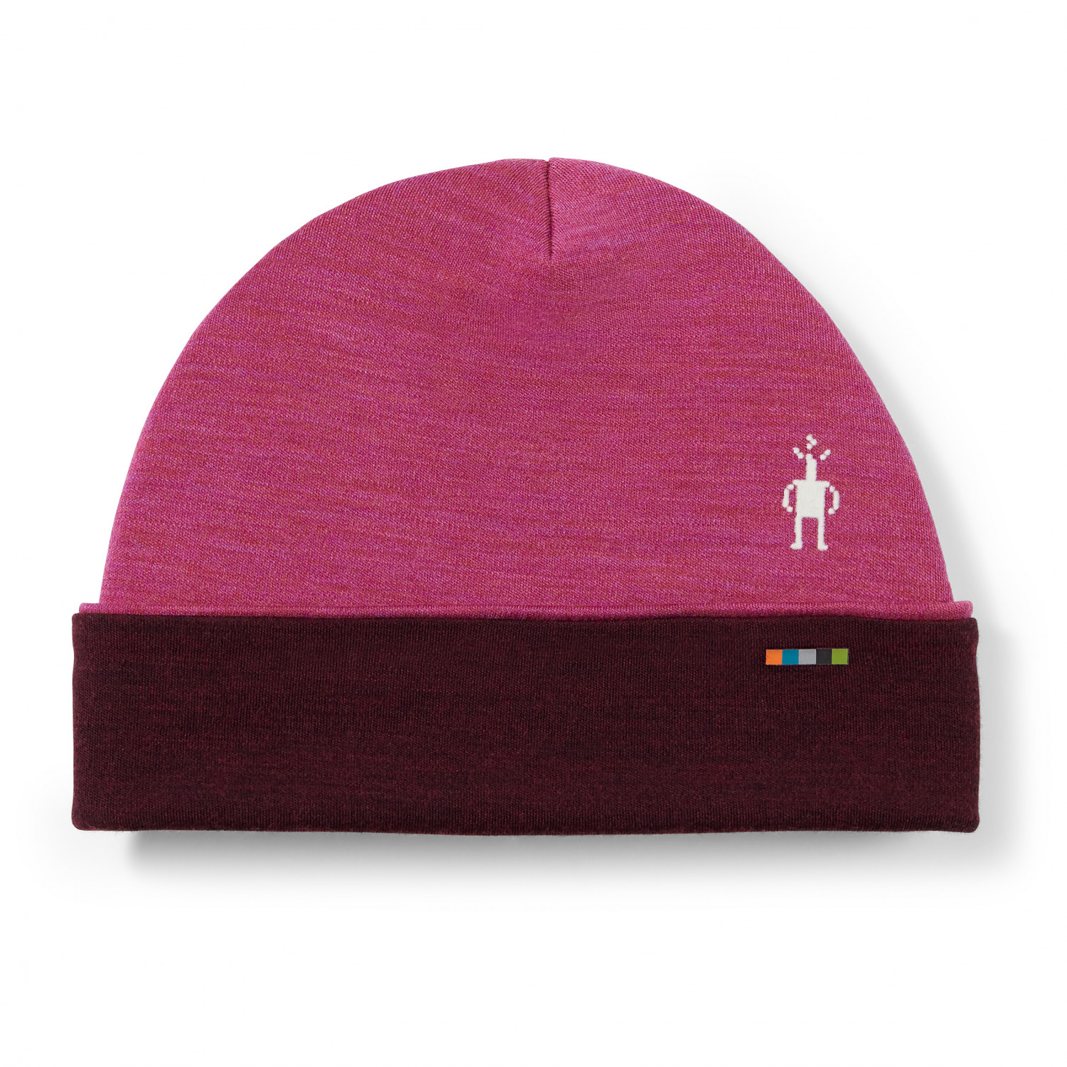 Smartwool THERMAL MERINO REVERSIBLE CUFFED BEANIE festive fuchsia heather Velikost: UNI