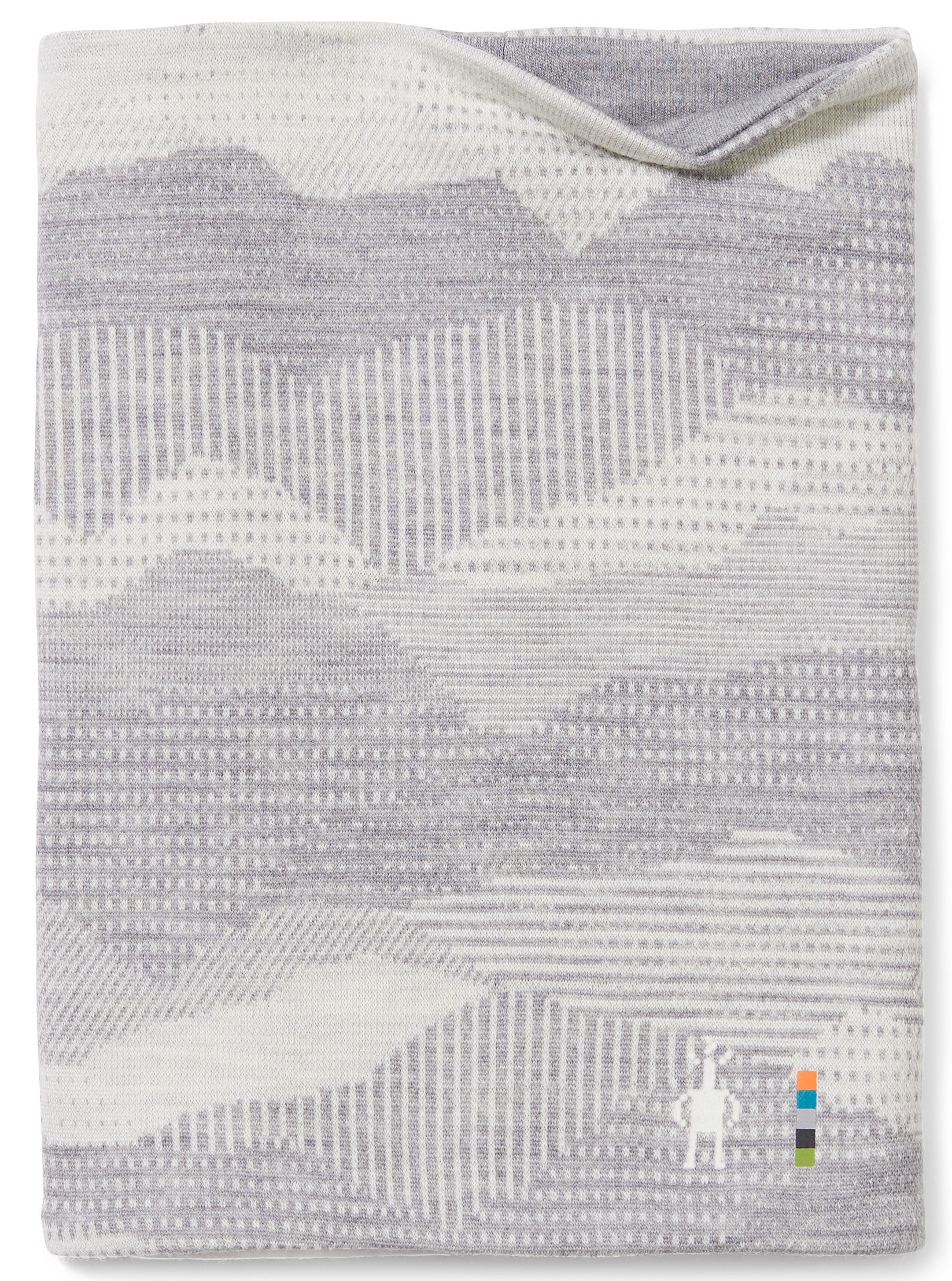 Smartwool THERMAL MERINO REVERSIBLE PATTERN NECK GTR light gray mountain scape Velikost: UNI