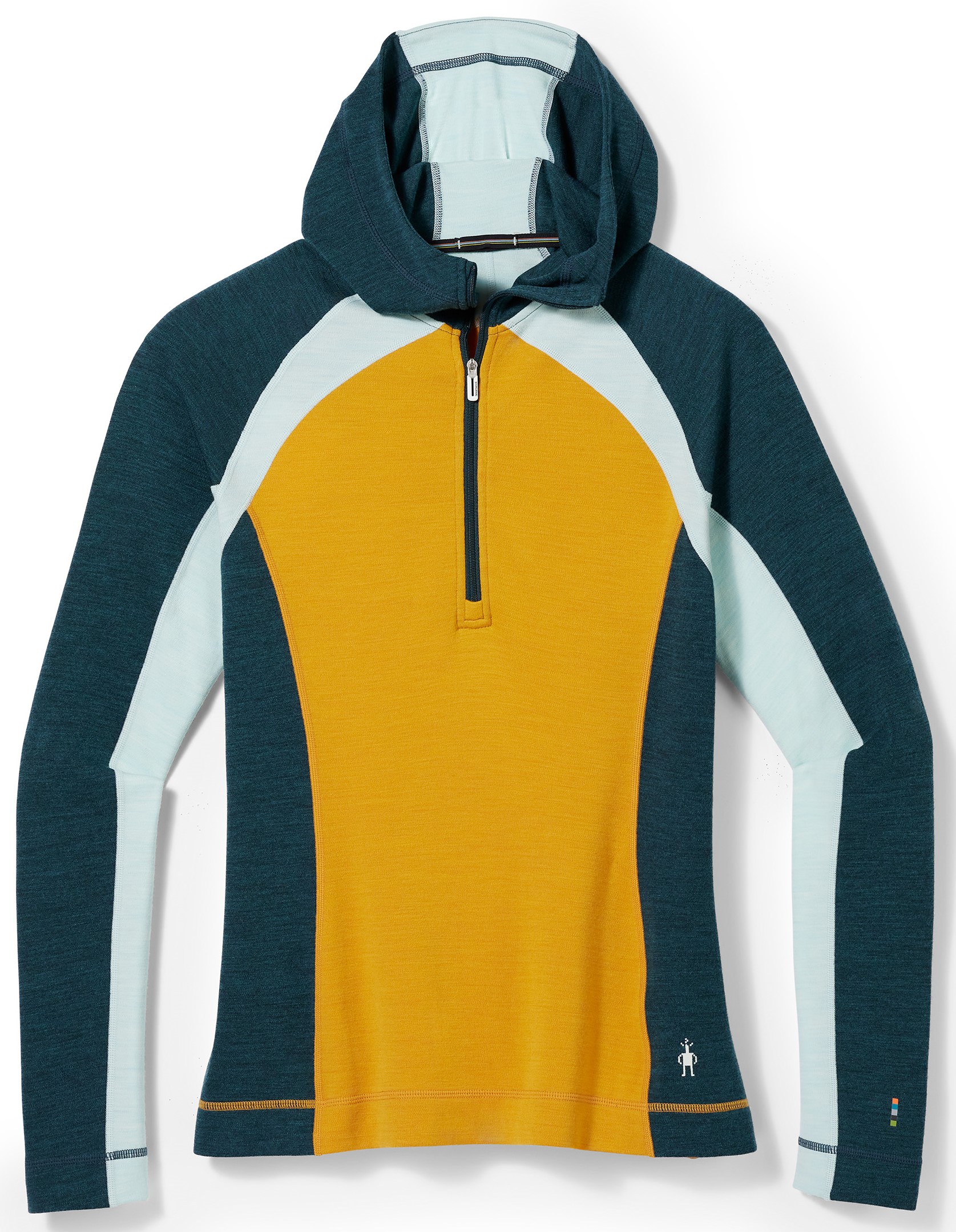 Smartwool W CLASSIC THERMAL MERINO BL 1/2 ZIP HB honey gold heather Velikost: M