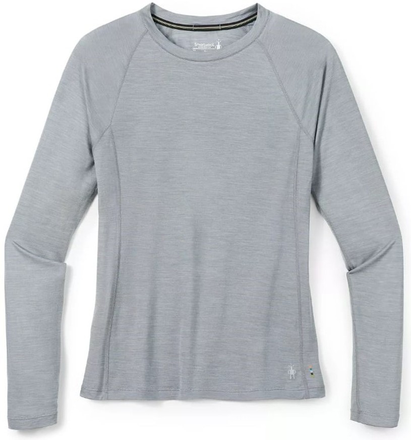 Smartwool W MERINO SPORT ULTRALITE LONG SLEEVE light gray heather Velikost: L dámské tričko s dlouhým rukávem