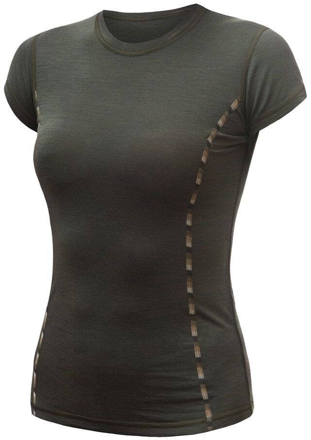SENSOR MERINO AIR dámské triko kr.rukáv olive green Velikost: XL