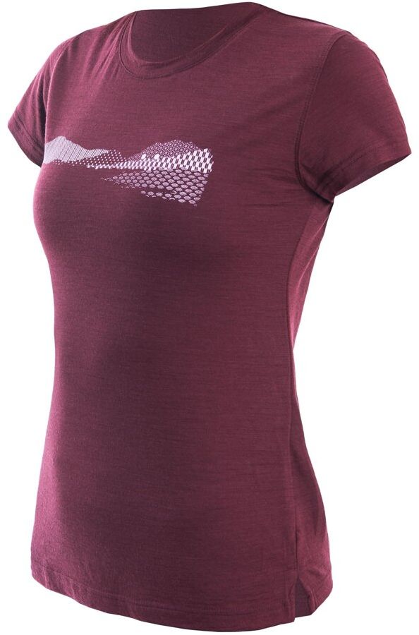 SENSOR MERINO AIR PT HILLS dámské triko kr.rukáv port red Velikost: XXL
