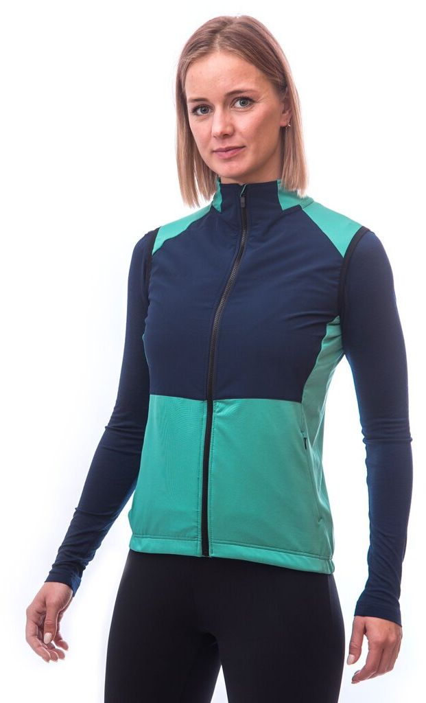SENSOR COOLMAX THERMO dámská vesta sea green/deep blue Velikost: XXL