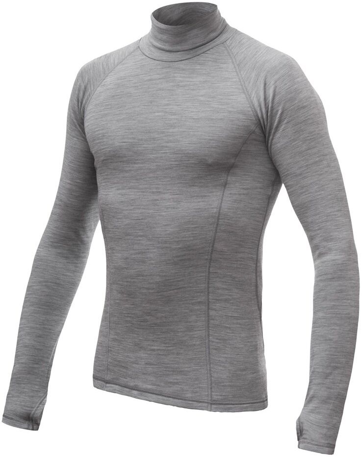 SENSOR MERINO BOLD pánské triko dl.rukáv roll neck cool gray Velikost: M