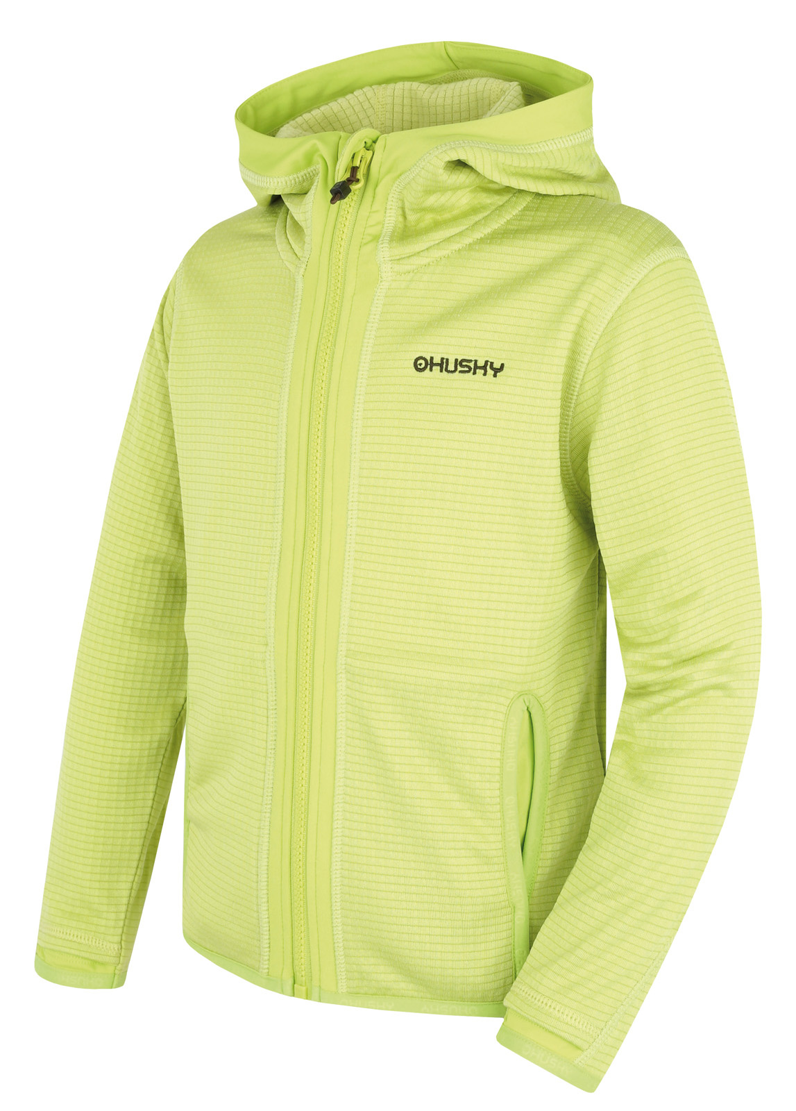 Husky Dětská mikina s kapucí Artic Zip K br. green/dk. khaki Velikost: 134