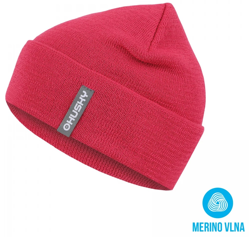 Husky Dětská merino čepice Merhat 6 pink Velikost: XS