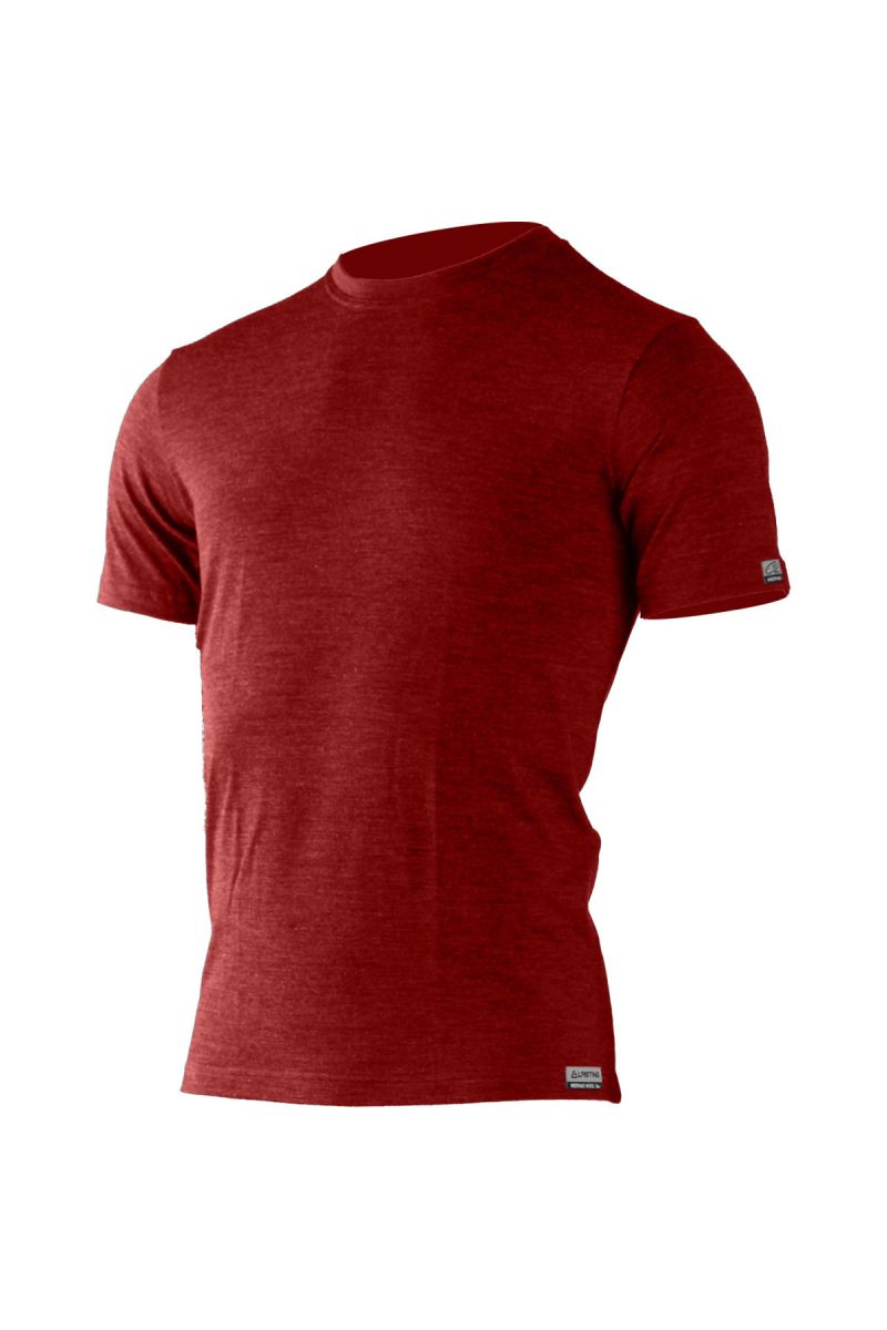 Lasting pánské merino triko QUIDO červené Velikost: M pánské triko