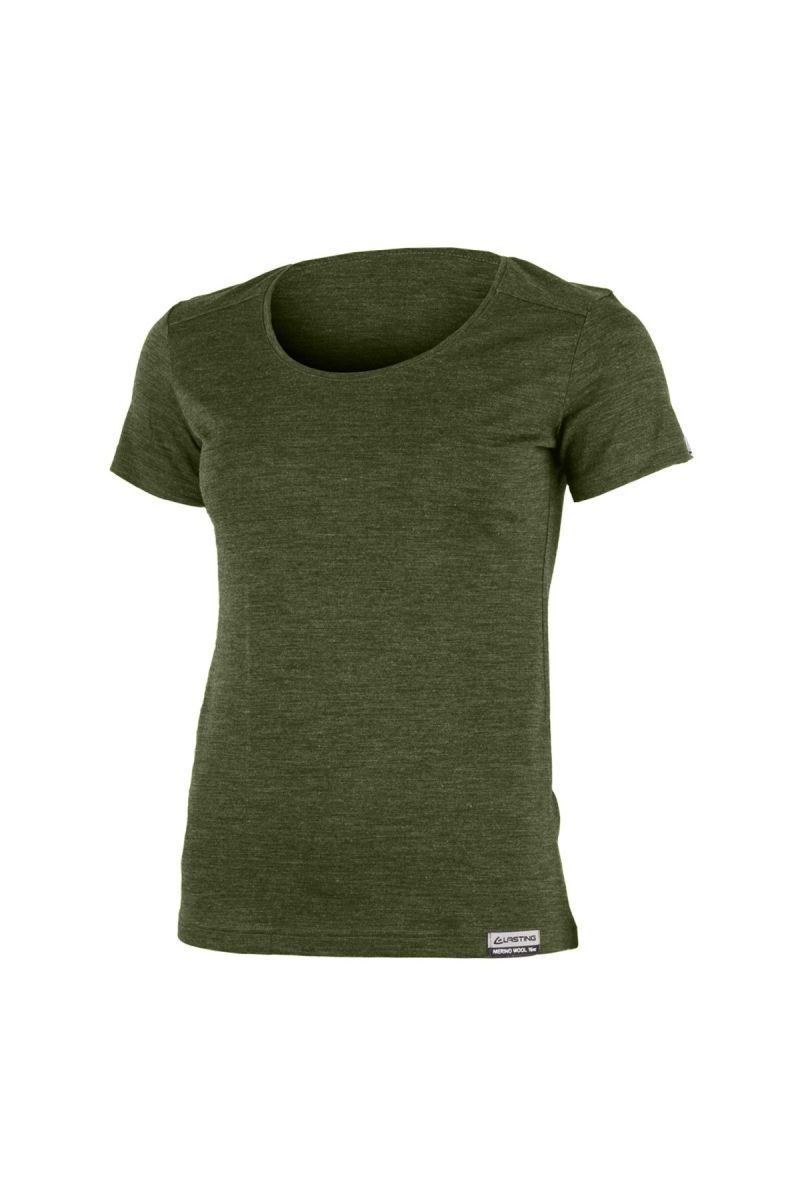 E-shop Lasting dámské merino triko IRENA zelené