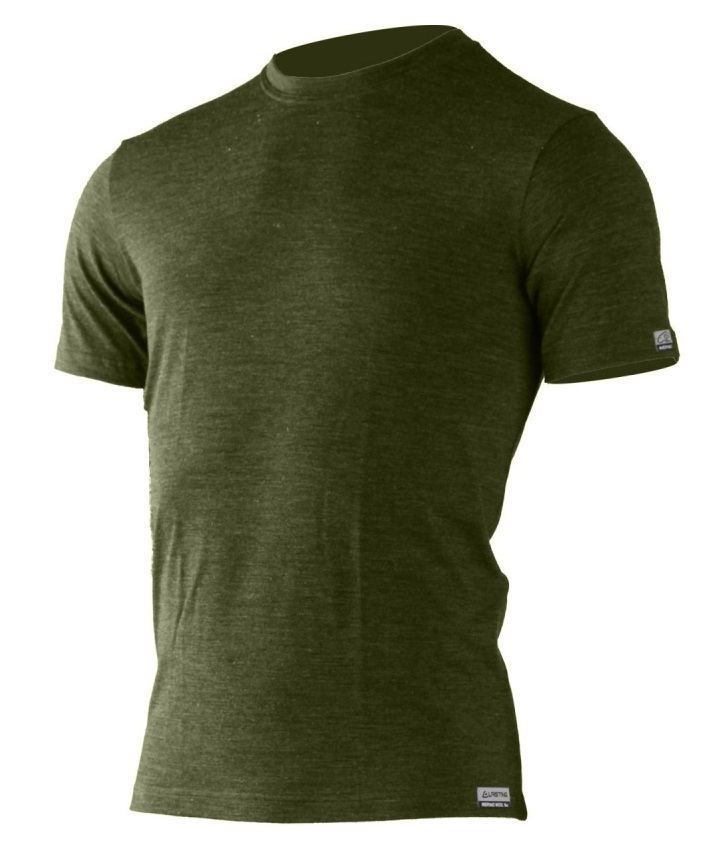 Lasting pánské merino triko QUIDO zelené Velikost: M pánské triko