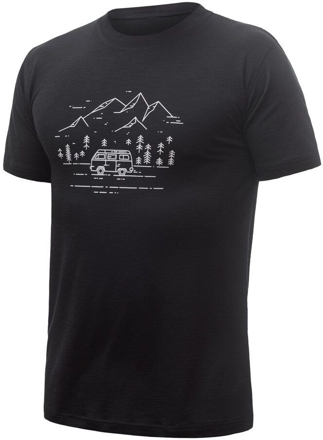 SENSOR MERINO ACTIVE PT VAN LIFE pánské triko kr.rukáv černá Velikost: XXL