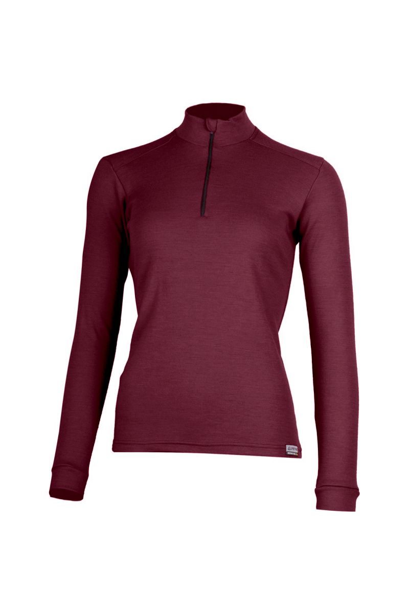 Lasting dámská merino mikina BESA vínová Velikost: XL
