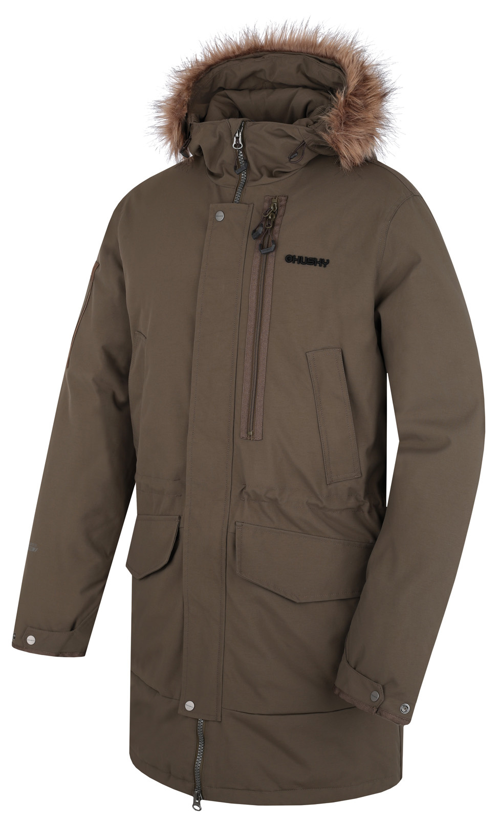 Husky Pánský zimní kabát Nelidas M deep khaki Velikost: XL pánský kabát