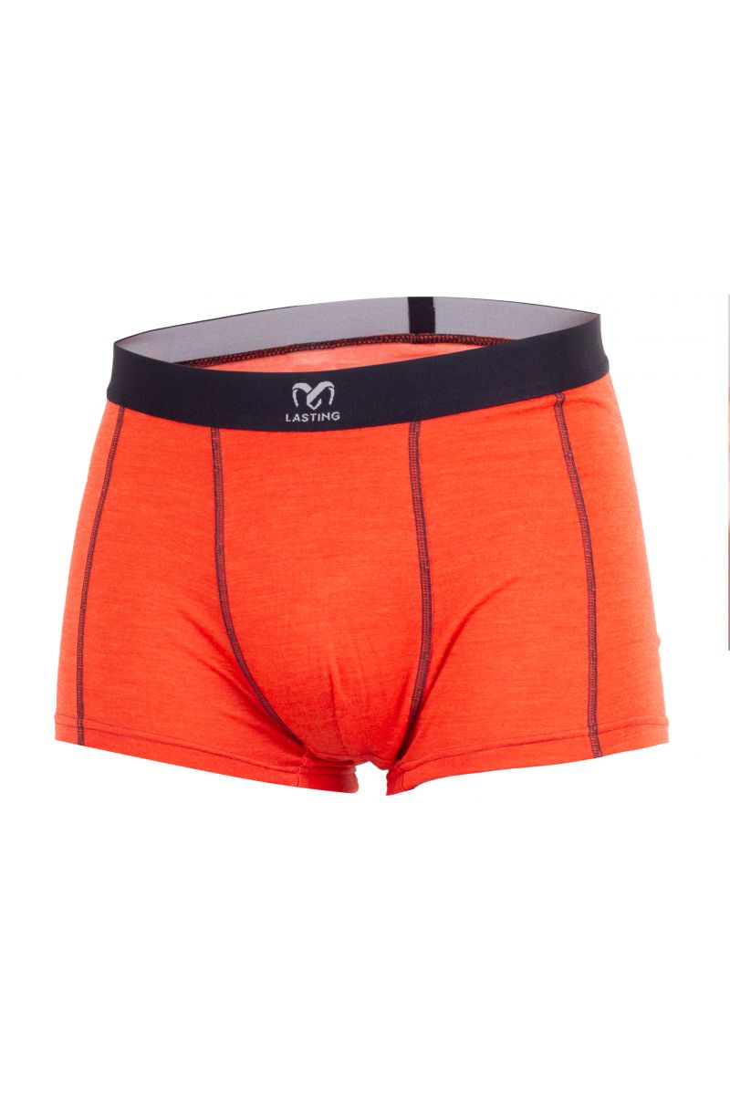 Lasting pánské merino boxerky NOKO oranžové Velikost: M