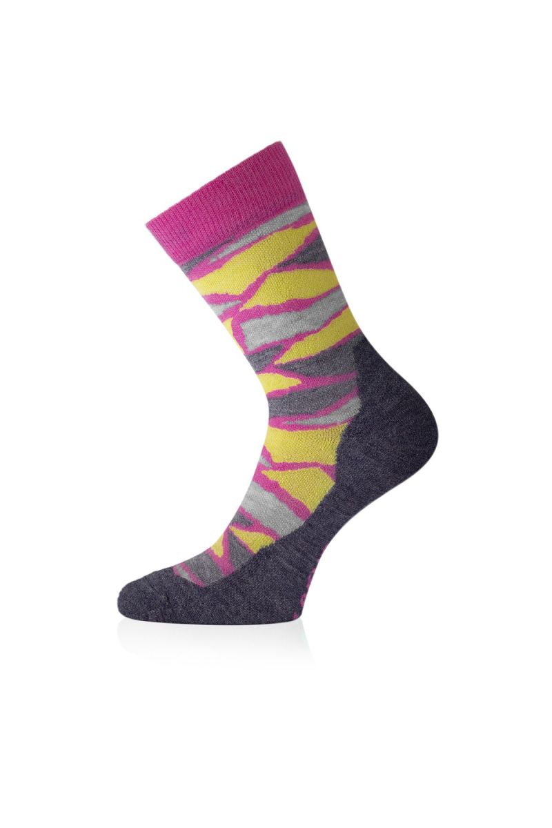 Lasting merino ponožky WLJ růžové Velikost: (42-45) L unisex ponožky