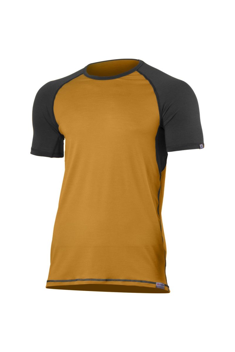 Lasting pánské merino triko OTO hořčicové Velikost: XL pánské triko