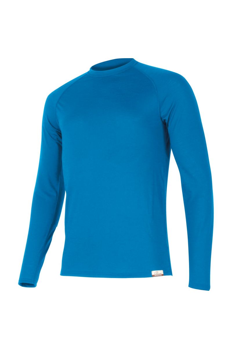 Lasting pánské merino triko ATAR modré Velikost: XL pánské triko