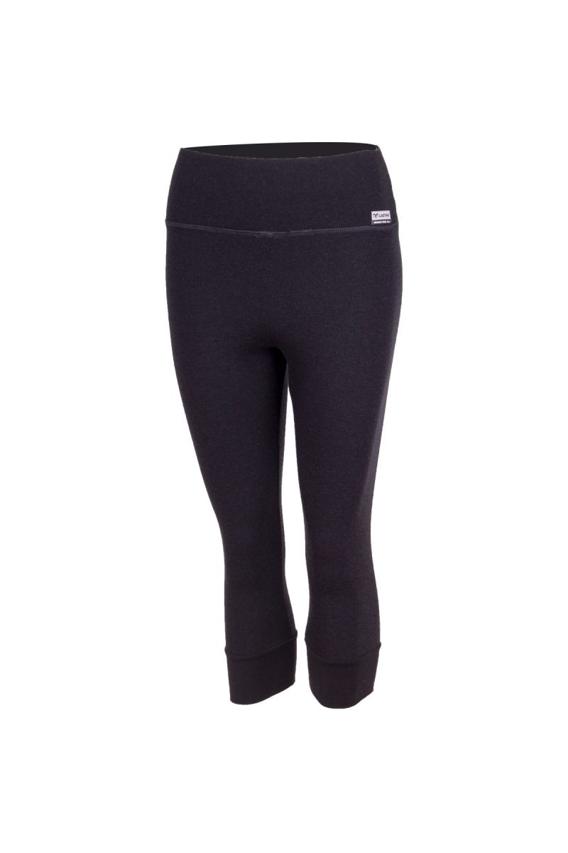 Lasting dámské merino 3/4 spodky WIA černé Velikost: S dámské spodky