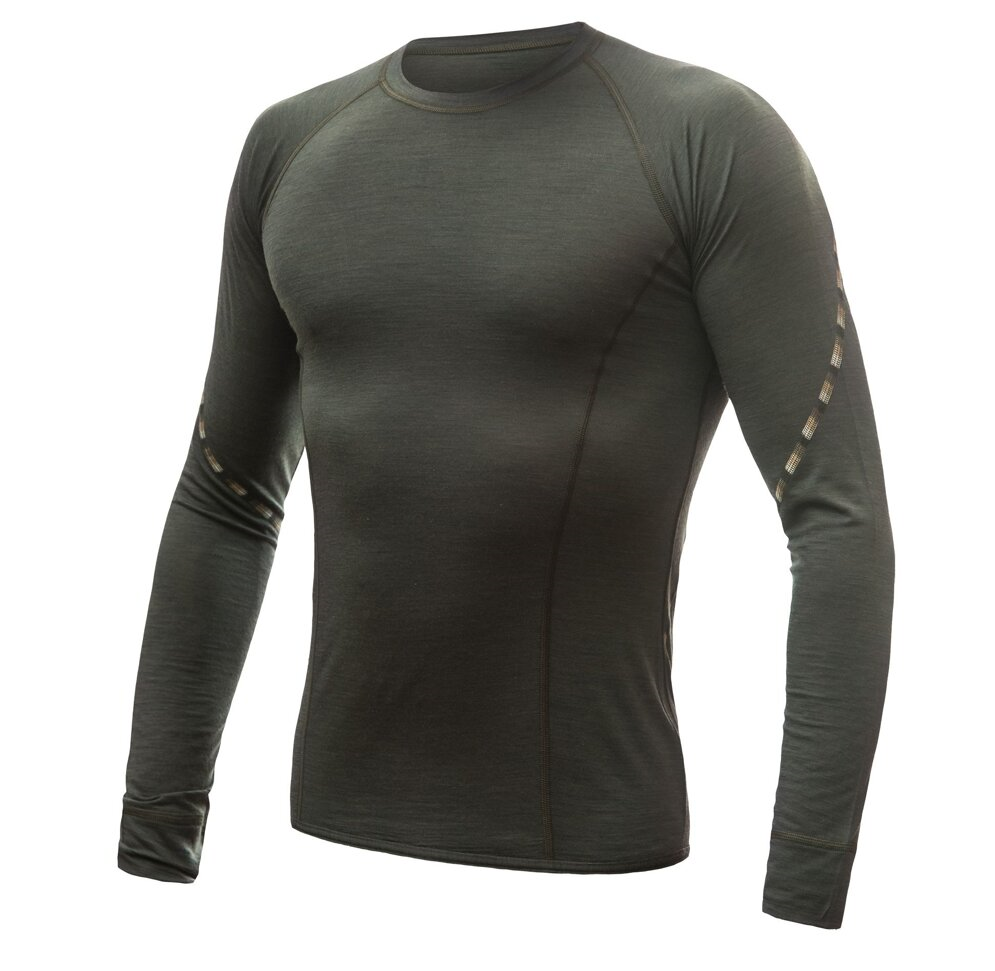 SENSOR MERINO AIR pánské triko dl.rukáv olive green Velikost: XXL
