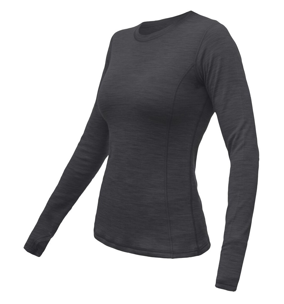 E-shop SENSOR MERINO BOLD dámské triko dl.rukáv anthracite gray