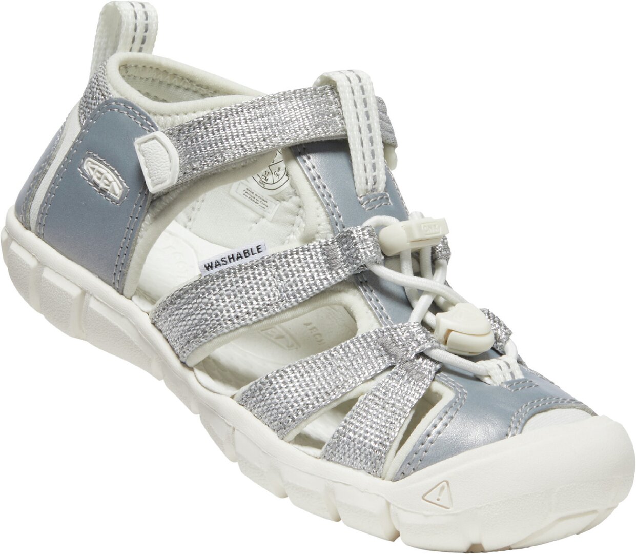 Keen SEACAMP II CNX CHILDREN silver/star white Velikost: 24 dětské sandály